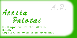 attila palotai business card